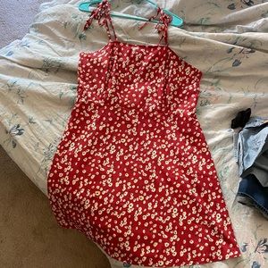 Shein Plus Ditsy Floral Tie Shoulder Cami Dress